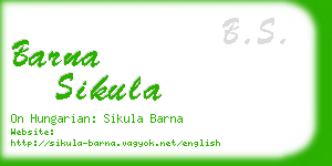 barna sikula business card